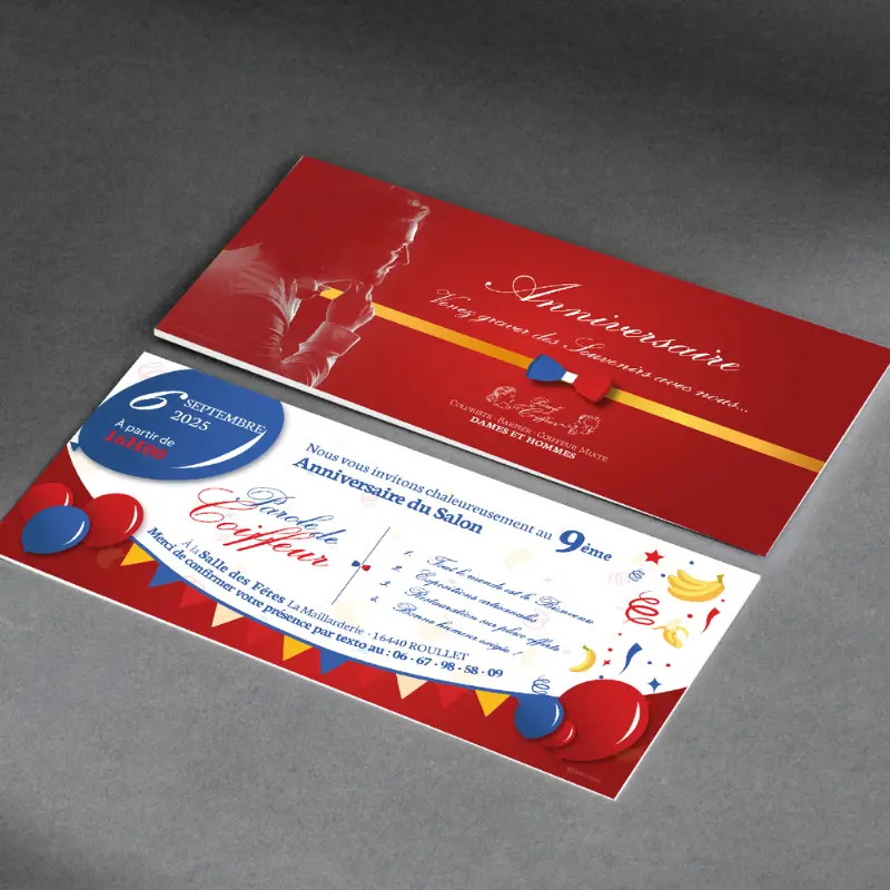 Carton d'invitation Parole de Coiffeur par Gleni'sCom
