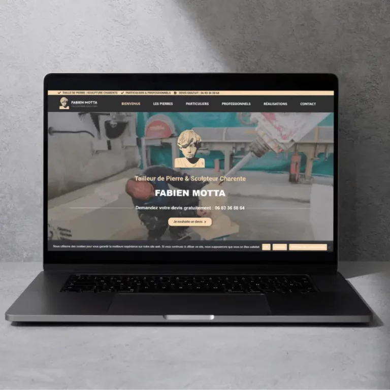Refonte site vitrine WordPress pour Fabien Motta, tailleur de pierre à Vars (Charente)