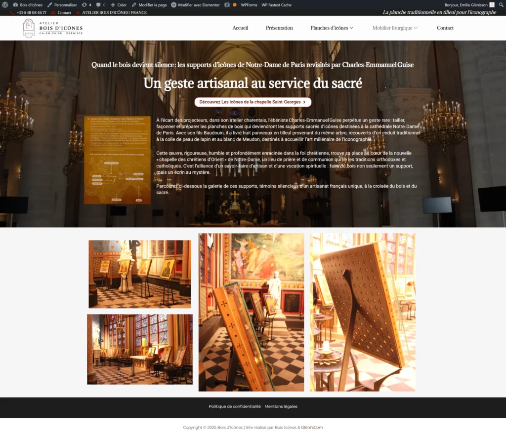 Notre Dame de Paris Bois d'Icones - Gleniscom